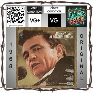JOHNNY CASH•At Folsom Prison•1968 US Stereo(#CS 9639)• Santa Maria Pressing